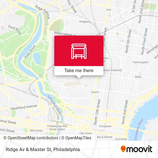 Ridge Av & Master St map