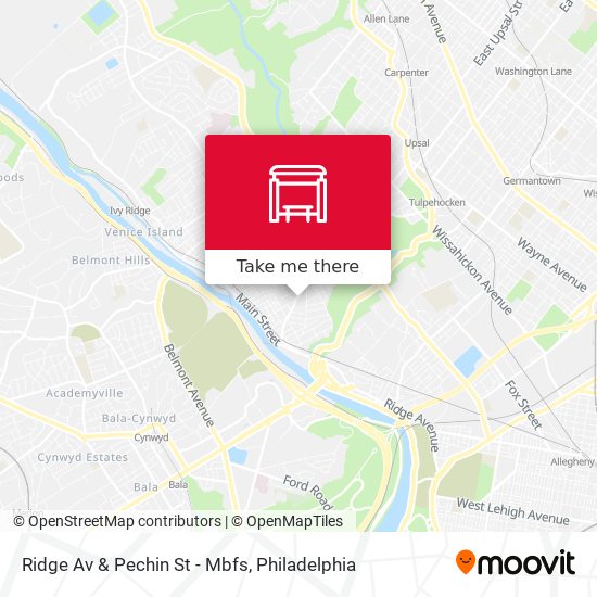 Mapa de Ridge Av & Pechin St - Mbfs