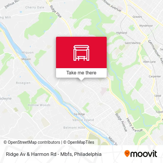 Ridge Av & Harmon Rd - Mbfs map
