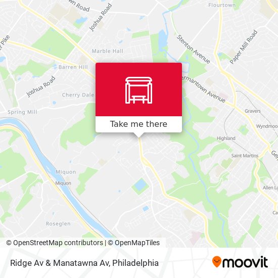 Ridge Av & Manatawna Av map