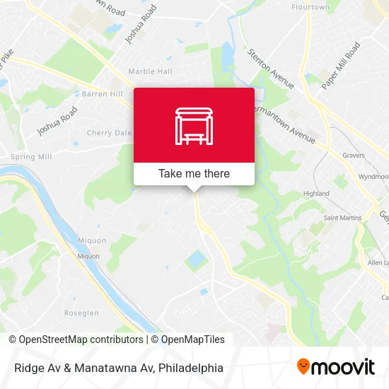 Ridge Av & Manatawna Av map