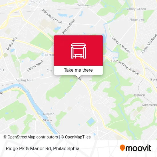 Ridge Pk & Manor Rd map