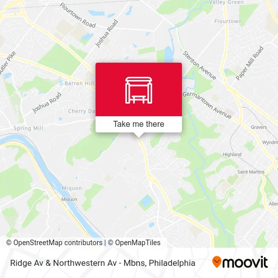 Ridge Av & Northwestern Av - Mbns map