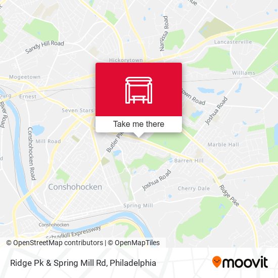 Ridge Pk & Spring Mill Rd map