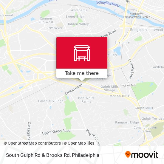 South Gulph Rd & Brooks Rd map