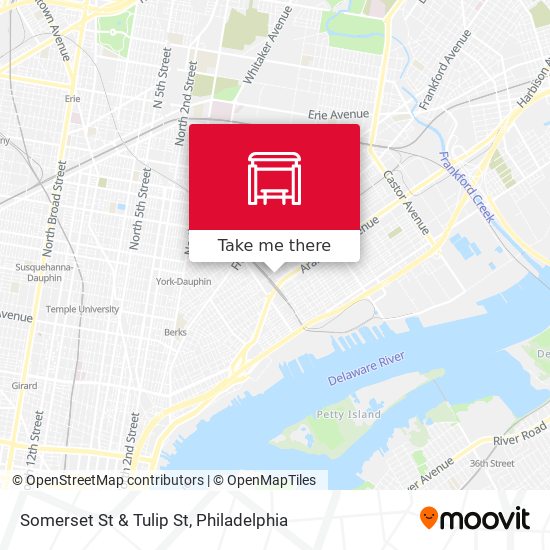 Somerset St & Tulip St map