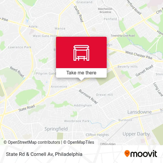 State Rd & Cornell Av map