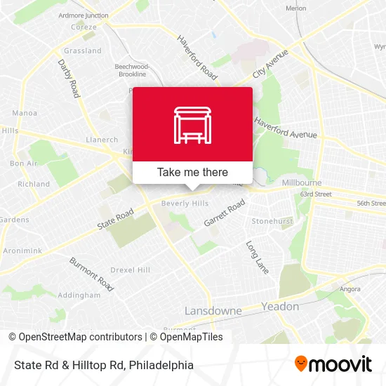 State Rd & Hilltop Rd map
