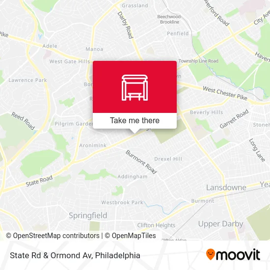 State Rd & Ormond Av map