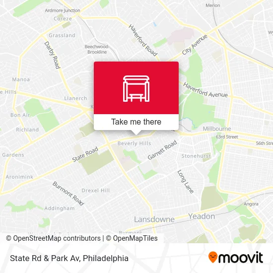 State Rd & Park Av map