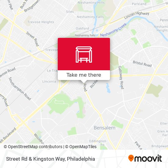 Street Rd & Kingston Way map