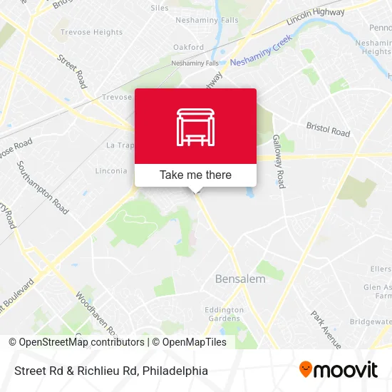 Street Rd & Richlieu Rd map