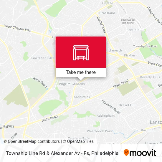 Township Line Rd & Alexander Av - Fs map