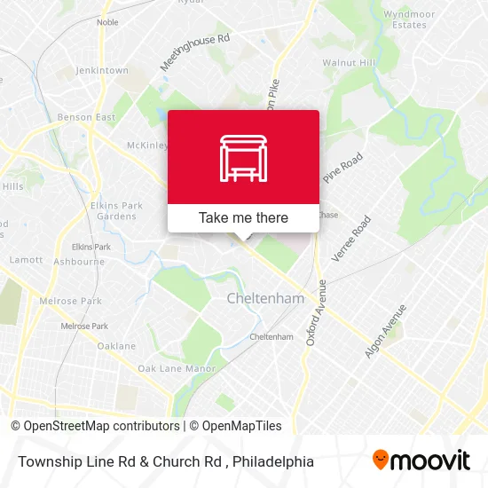 Township Line Rd & Church Rd map