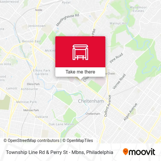 Township Line Rd & Perry St - Mbns map