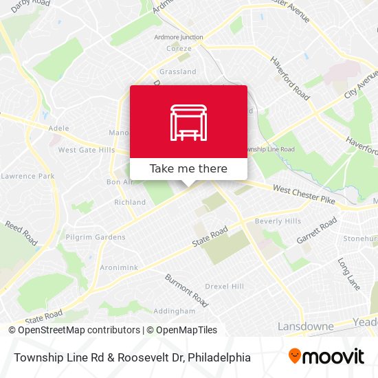 Township Line Rd & Roosevelt Dr map