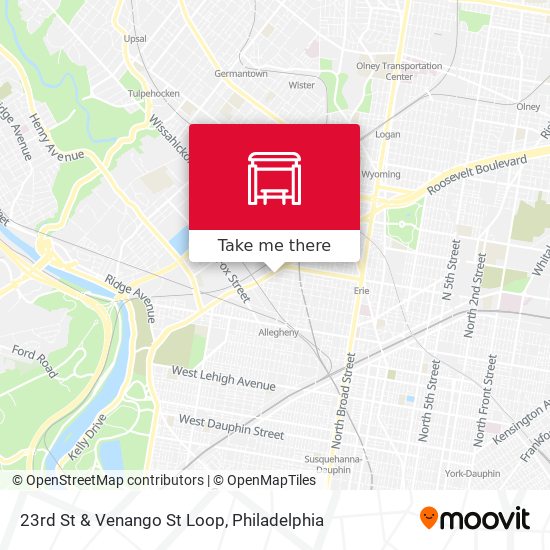 23rd St & Venango St Loop map
