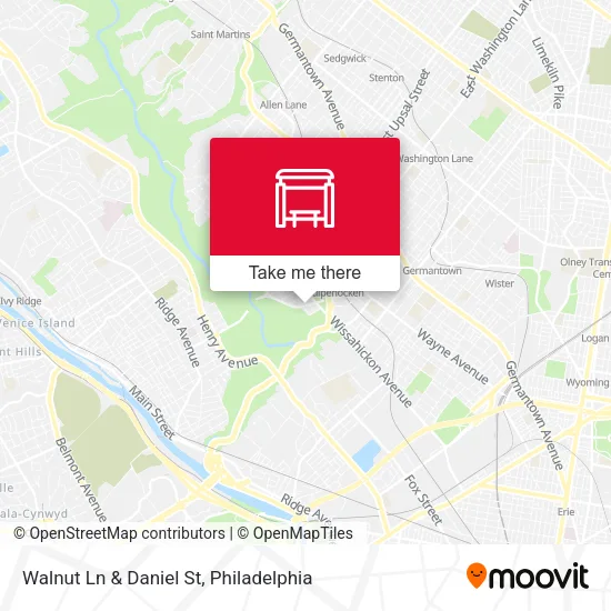 Walnut Ln & Daniel St map