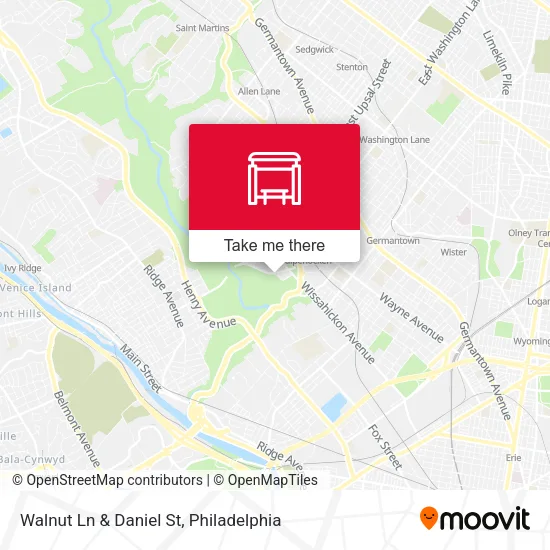 Walnut Ln & Daniel St map