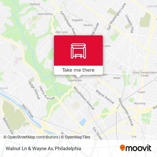 Mapa de Walnut Ln & Wayne Av