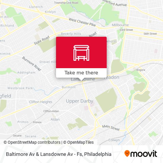 Mapa de Baltimore Av & Lansdowne Av - Fs