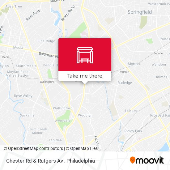 Chester Rd & Rutgers Av map