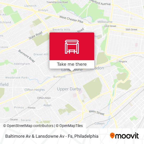 Mapa de Baltimore Av & Lansdowne Av - Fs