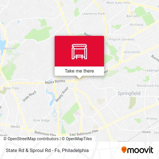 Mapa de State Rd & Sproul Rd - Fs