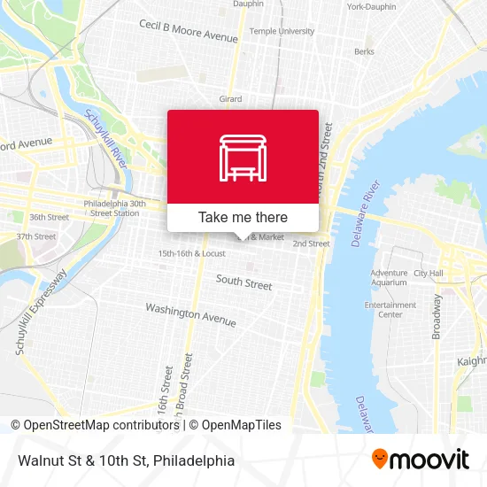 Mapa de Walnut St & 10th St