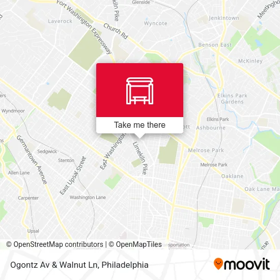 Mapa de Ogontz Av & Walnut Ln