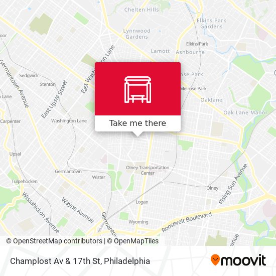 Champlost Av & 17th St map