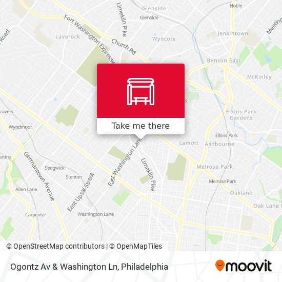Ogontz Av & Washington Ln map