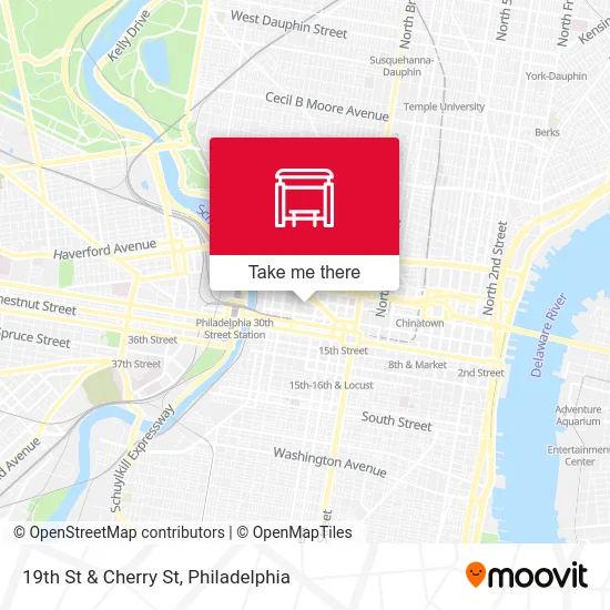 19th St & Cherry St map