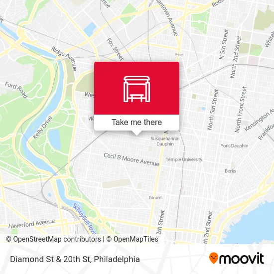 Diamond St & 20th St map