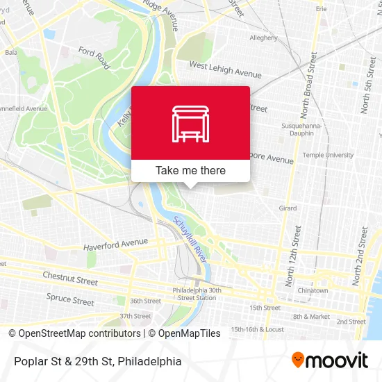 Poplar St & 29th St map