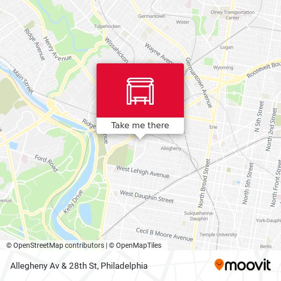 Allegheny Av & 28th St map