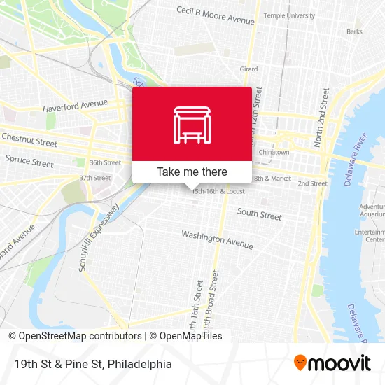 19th St & Pine St map