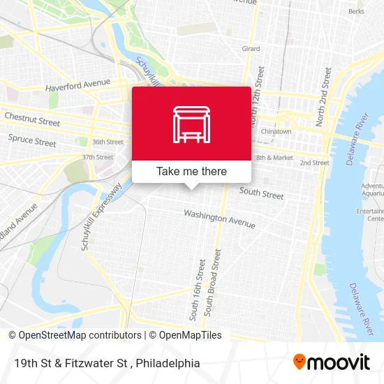 19th St & Fitzwater St map