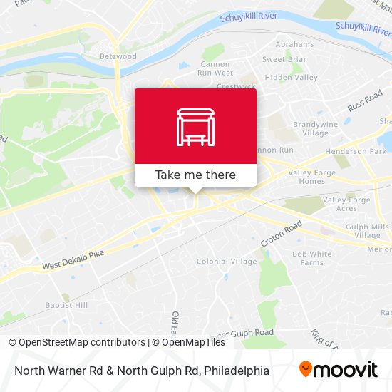 Mapa de North Warner Rd & North Gulph Rd