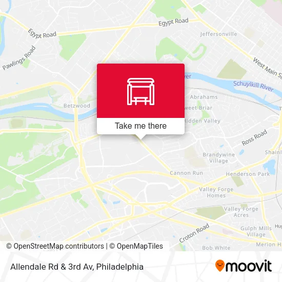 Allendale Rd & 3rd Av map