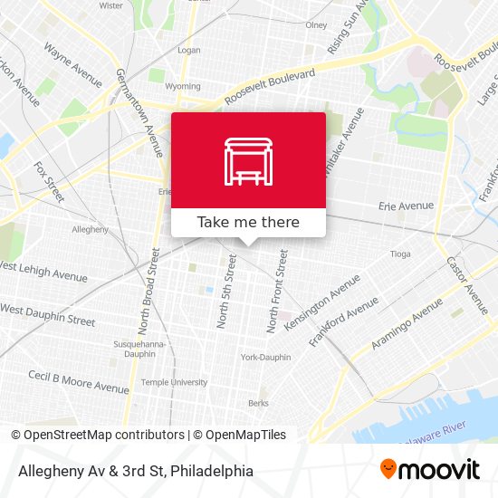 Allegheny Av & 3rd St map