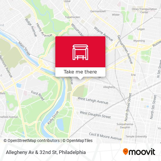 Allegheny Av & 32nd St map