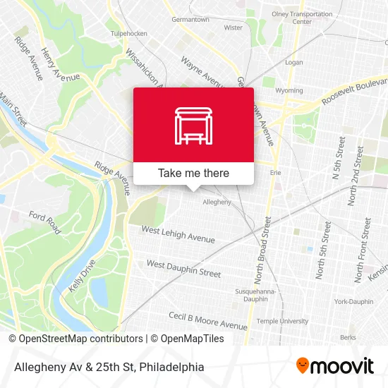 Allegheny Av & 25th St map