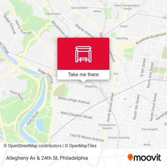 Allegheny Av & 24th St map