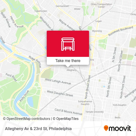 Allegheny Av & 23rd St map