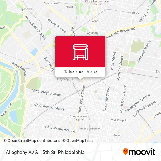 Allegheny Av & 15th St map