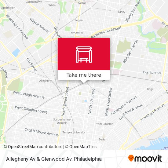 Allegheny Av & Glenwood Av map
