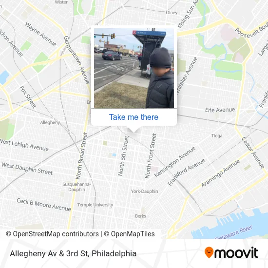 Allegheny Av & 3rd St map
