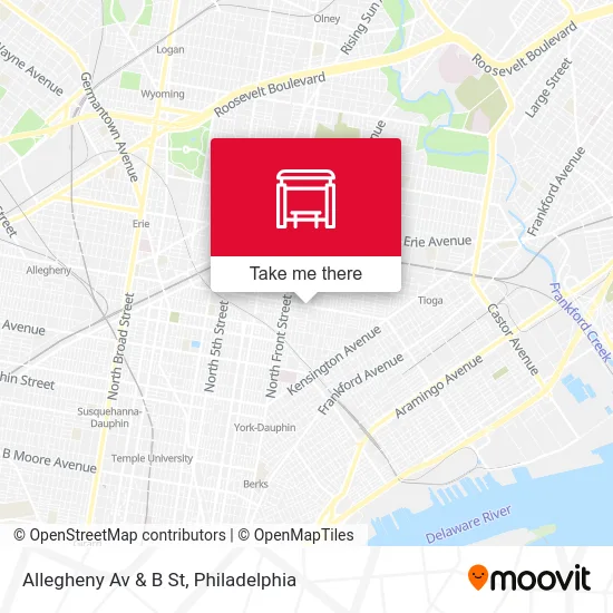 Allegheny Av & B St map