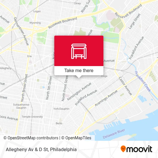 Allegheny Av & D St map